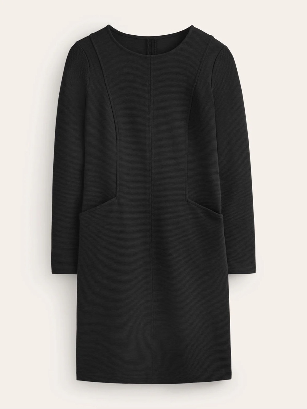 NWT Boden Ellen Ottoman Shift Dress Black Size 14 Long - Picture 4 of 10